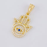 Dije Mano Hamsa 1.3 g / 1 in Oro Amarillo 18K