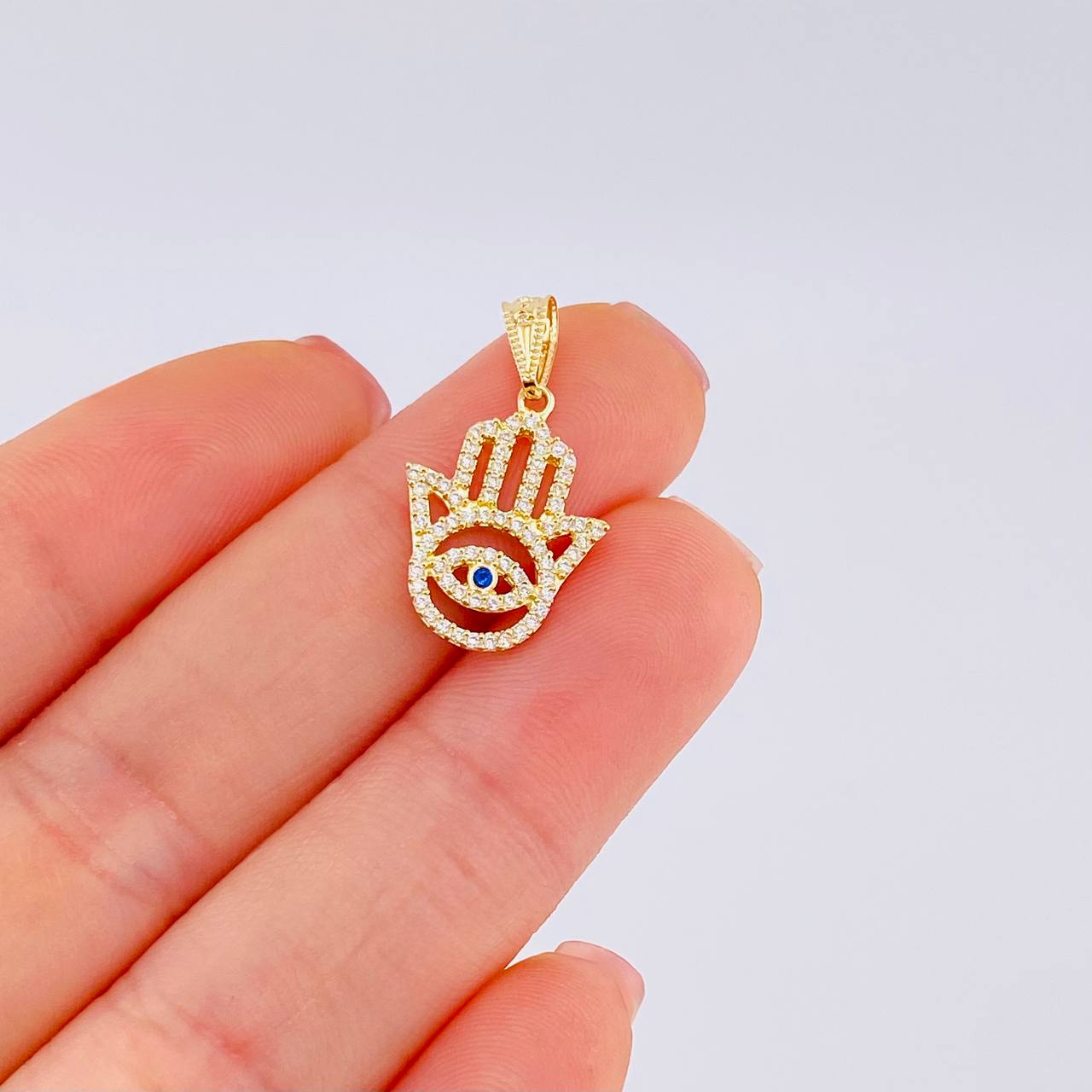 Dije Mano Hamsa 1.3 g / 1 in Oro Amarillo 18K