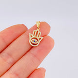 Dije Mano Hamsa 1.3 g / 1 in Oro Amarillo 18K