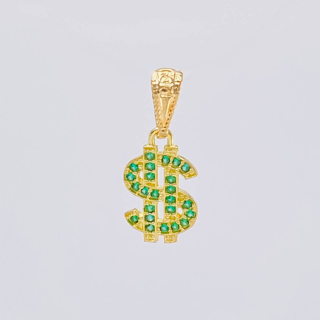 Pendant Dollar Sign 0.65 g / 3/4 in Yellow Gold 18K