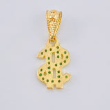 Pendant Dollar Sign 0.65 g / 3/4 in Yellow Gold 18K
