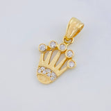 Dije Corona 1.45 g / 3/4 in Oro Amarillo 18K
