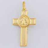 Dije Cruz Cristo San Benito 2.1g / 1 1/2 in Oro Amarillo 18K
