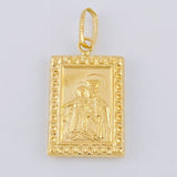 Double-Sided Plate Pendant 1.75 g / 1 1/4 in 18K Yellow Gold