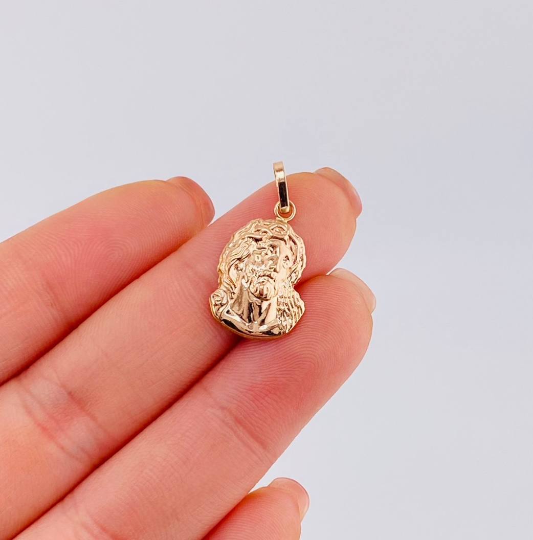 Dije Rostro Cristo 1 g / 1 in Oro Rosa 18K
