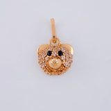 Pendant Bear Face 1.05 g / 1/2 in 18K Rose Gold