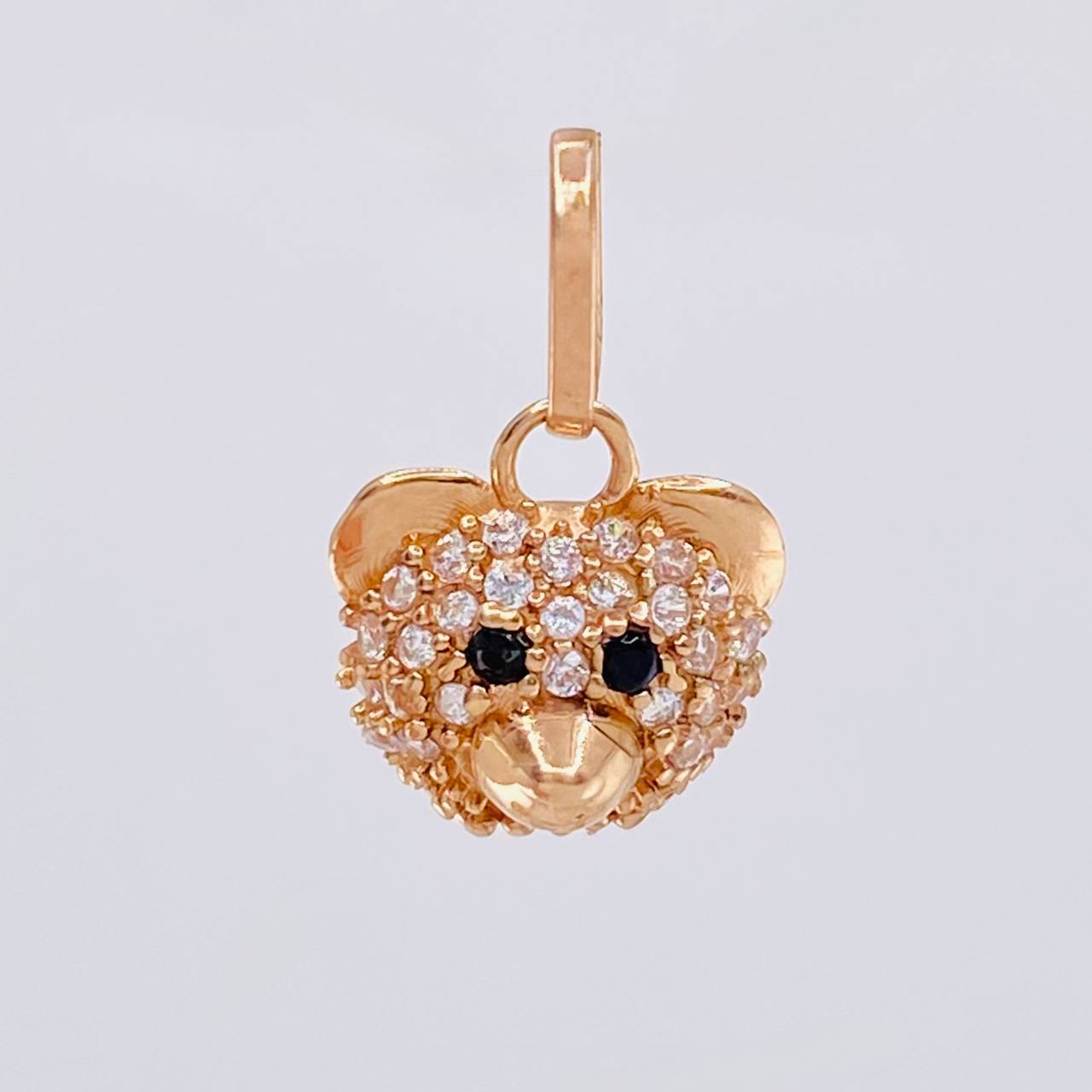 Pendant Bear Face 1.05 g / 1/2 in 18K Rose Gold