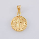 Dije San Benito Mate 0.85 g / 3/4 in Oro Amarillo 18K