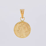 Dije San Benito Mate 0.85 g / 3/4 in Oro Amarillo 18K
