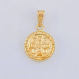 Dije San Benito Mate 0.85 g / 3/4 in Oro Amarillo 18K