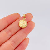 Dije San Benito Mate 0.85 g / 3/4 in Oro Amarillo 18K