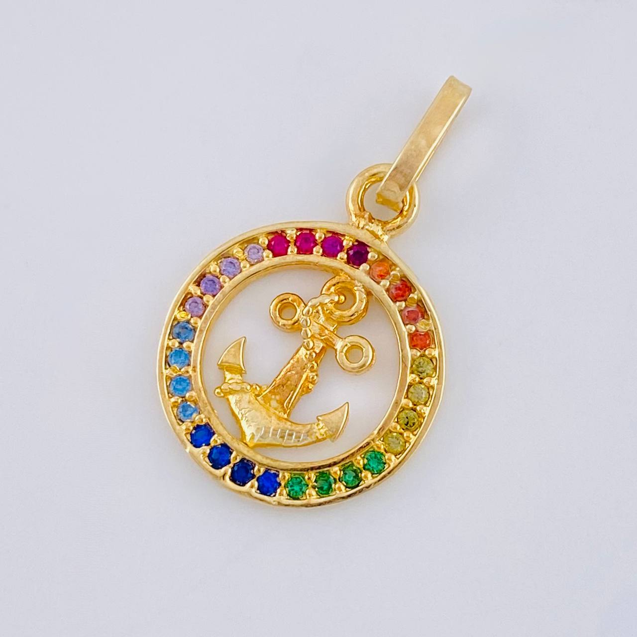 Dije Aro Ancla Arcoiris 1.45 g / 1 in Oro Amarillo 18K