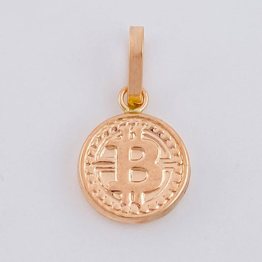 Dije Moneda Bit 0.65 g / 3/4 in Oro Rosa 18K