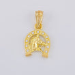 Pendant Horseshoe Horse 1.1 g / 3/4 in 18K Yellow Gold