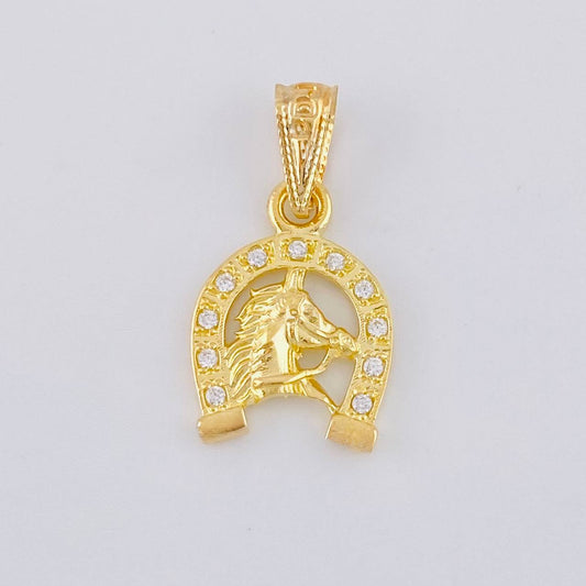 Dije Herradura Caballo 1.1 g / 3/4 in Oro Amarillo 18K