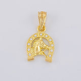 Pendant Horseshoe Horse 1.1 g / 3/4 in 18K Yellow Gold