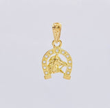 Pendant Horseshoe Horse 1.1 g / 3/4 in 18K Yellow Gold