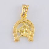 Pendant Horseshoe Horse 1.1 g / 3/4 in 18K Yellow Gold
