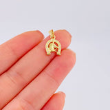 Pendant Horseshoe Horse 1.1 g / 3/4 in 18K Yellow Gold