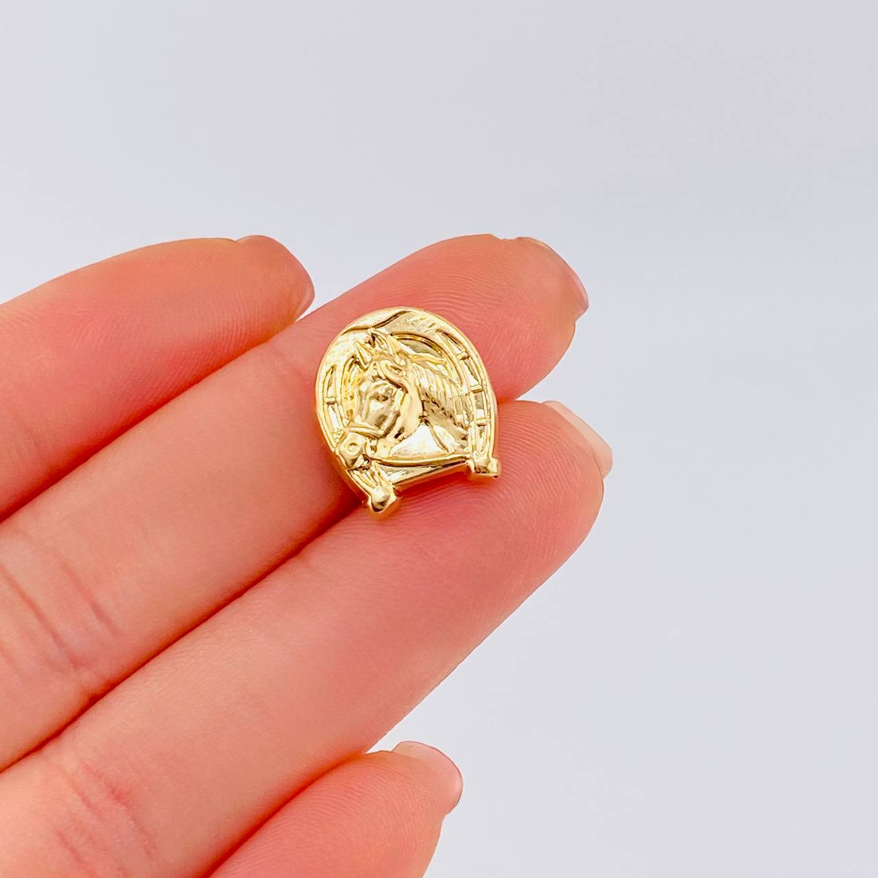 Herraje Herradura Caballo 0.85 g / 1/2 in Oro Amarillo 18K