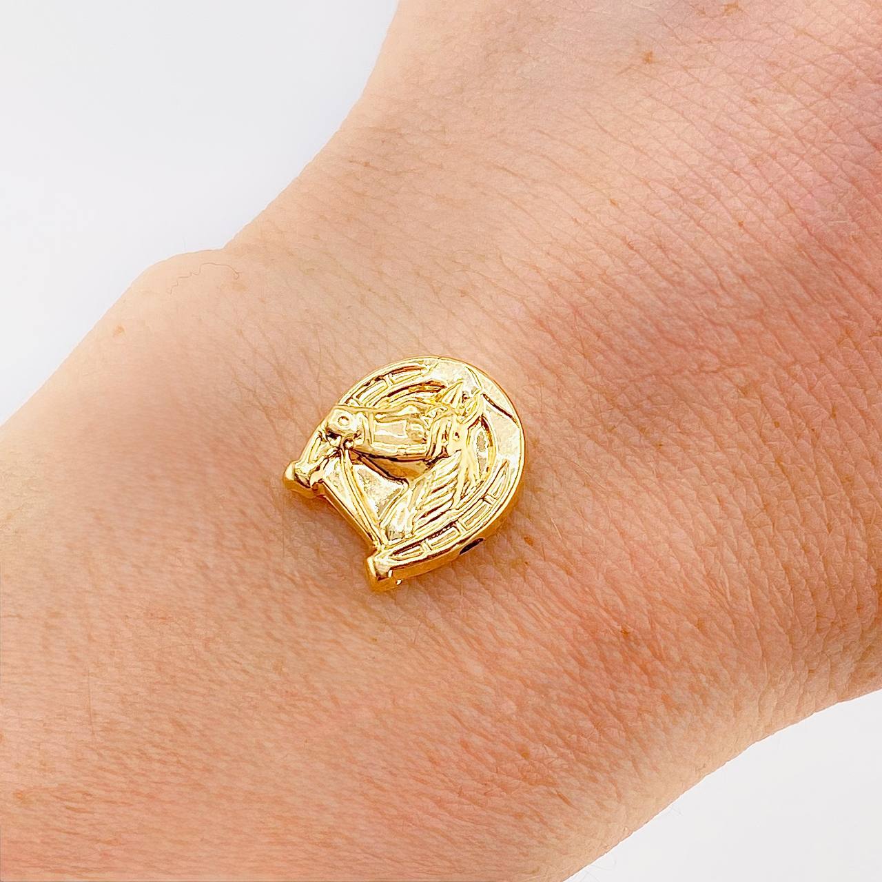 Herraje Herradura Caballo 0.85 g / 1/2 in Oro Amarillo 18K