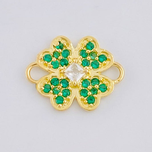 Herraje Trebol Corazon 0.75 g / 1/2 in Oro Amarillo 18K