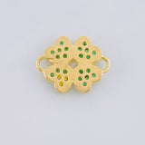 Charm Clover Heart 0.75 g / 1/2 in Yellow Gold 18K