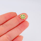 Charm Clover Heart 0.75 g / 1/2 in Yellow Gold 18K