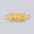 Herraje Dolar 0.35 g / 3/4 in Oro Amarillo 18K