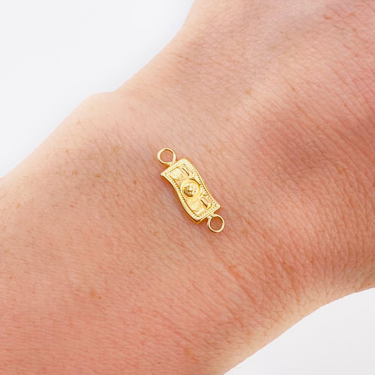 Herraje Dolar 0.35 g / 3/4 in Oro Amarillo 18K
