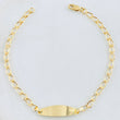 Pulso Bebé Espiga Placa 1.3gr / 6 1/4 in / Oro Amarillo 18K ©