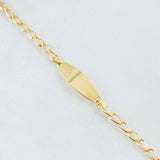 Pulso Bebé Espiga Placa 1.3gr / 6 1/4 in / Oro Amarillo 18K ©