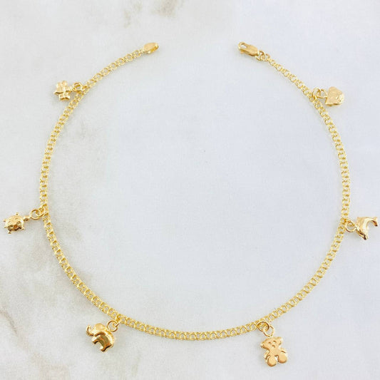 Tobillera Aro Seguido 3.6gr / 9 3/4 in / Oro Amarillo 18K ©