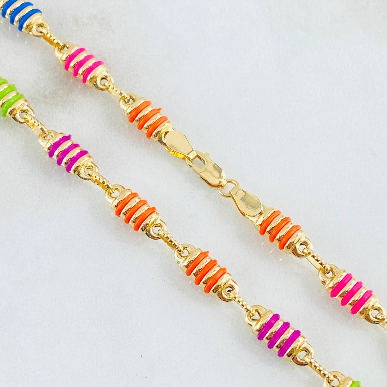 Rustic Cylinder Chain 13.3gr / 20 3/4 in / 18K Gold