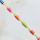 Rustic Cylinder Bracelet 5.15gr / 7.8in / 18K Gold