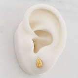 Drop Diamond Cut Stud Earrings 0.65g / in / 5.6mm Yellow Gold 18K