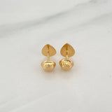 Drop Diamond Cut Stud Earrings 0.65g / in / 5.6mm Yellow Gold 18K