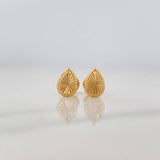 Drop Diamond Cut Stud Earrings 0.65g / in / 5.6mm Yellow Gold 18K