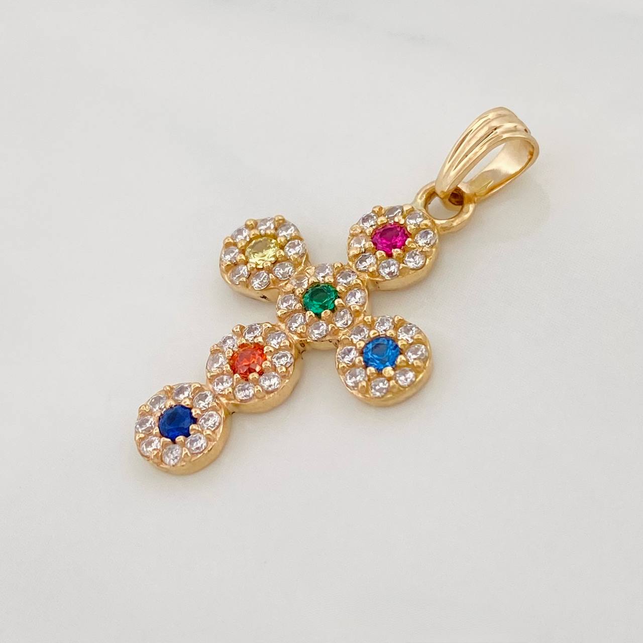 Dije Cruz Tupida 1.95g / 1 in Oro Amarillo 18K