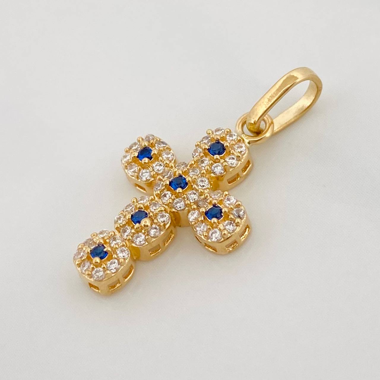 Pendant Thick Cross 1.75g / 1 in Yellow Gold 18K