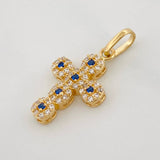 Pendant Thick Cross 1.75g / 1 in Yellow Gold 18K
