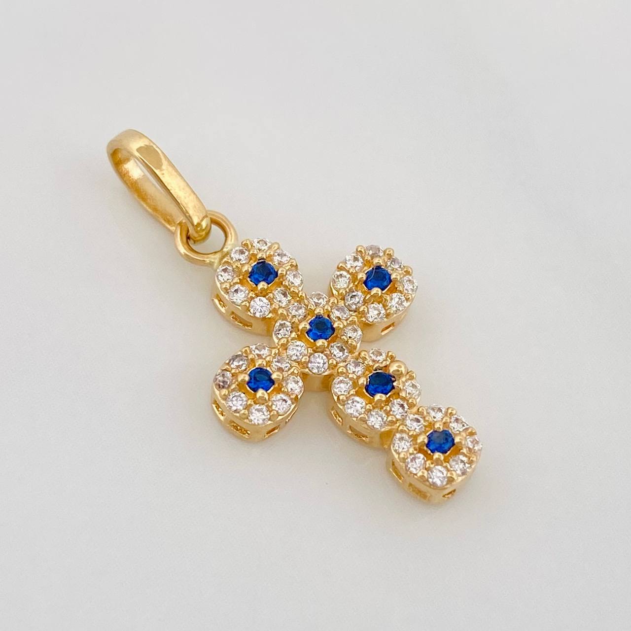 Pendant Thick Cross 1.75g / 1 in Yellow Gold 18K
