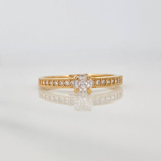 Anillo Solitario 1.75g / T7 1/2 Oro Amarillo 18K