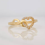 Anillo Corazón Infinito 1.75g / T6 1/4 Oro Amarillo 18K