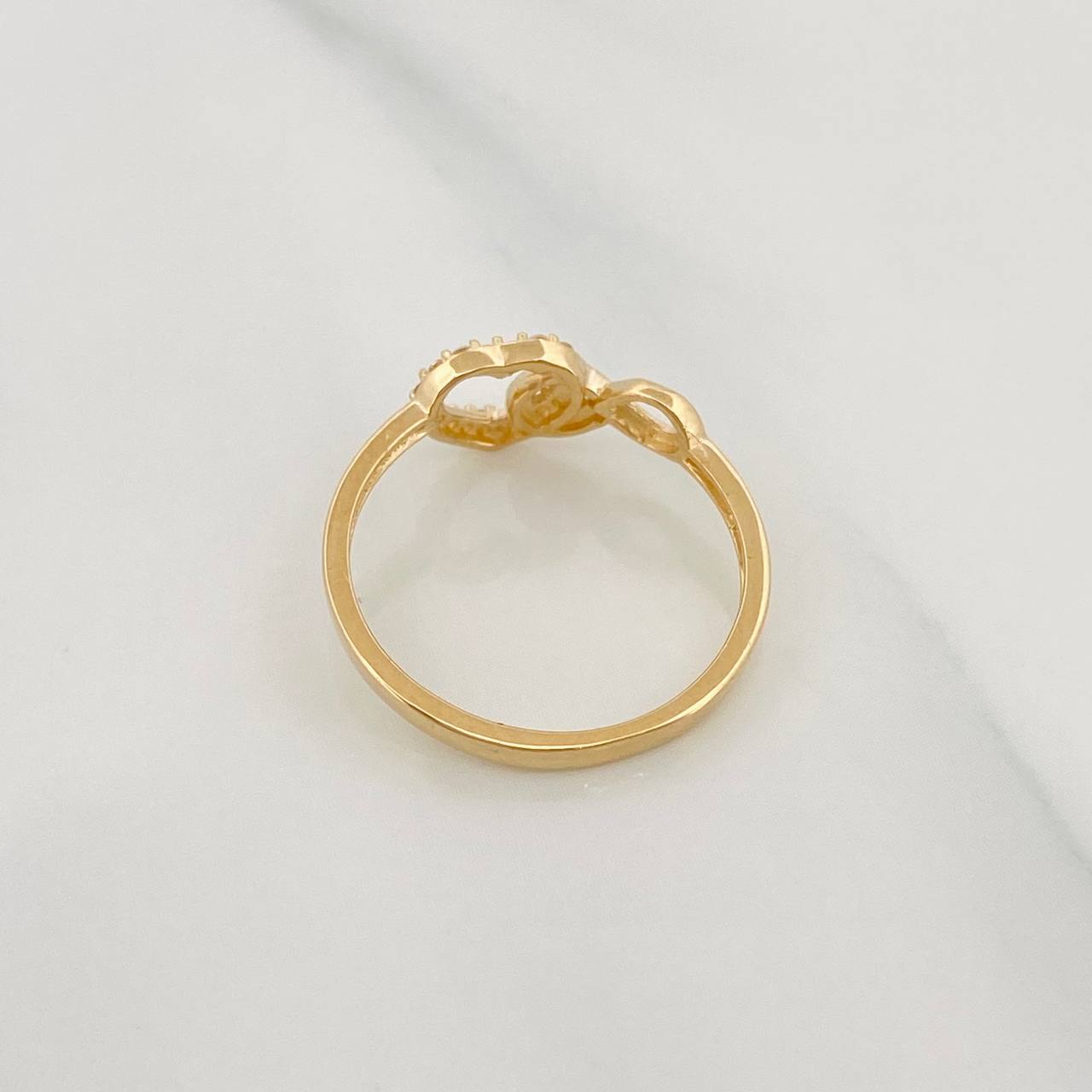 Anillo Corazón Infinito 1.75g / T6 1/4 Oro Amarillo 18K