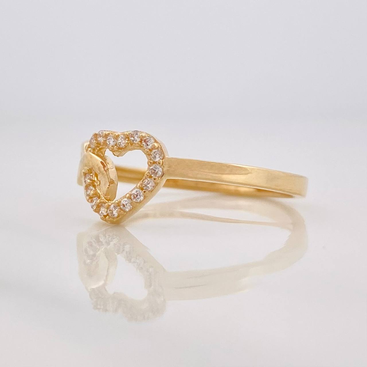 Anillo Corazón Infinito 1.75g / T6 1/4 Oro Amarillo 18K