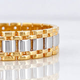 Anillo Correa 5.45g / T11 3/4 Dos Oros Amarillo Blanco 18K
