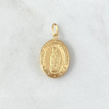 Dije Virgen Guadalupe  1.4gr / 2.6cm / Troquelado Mate Oro Amarillo 18K ©