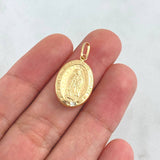 Dije Virgen Guadalupe  1.4gr / 2.6cm / Troquelado Mate Oro Amarillo 18K ©