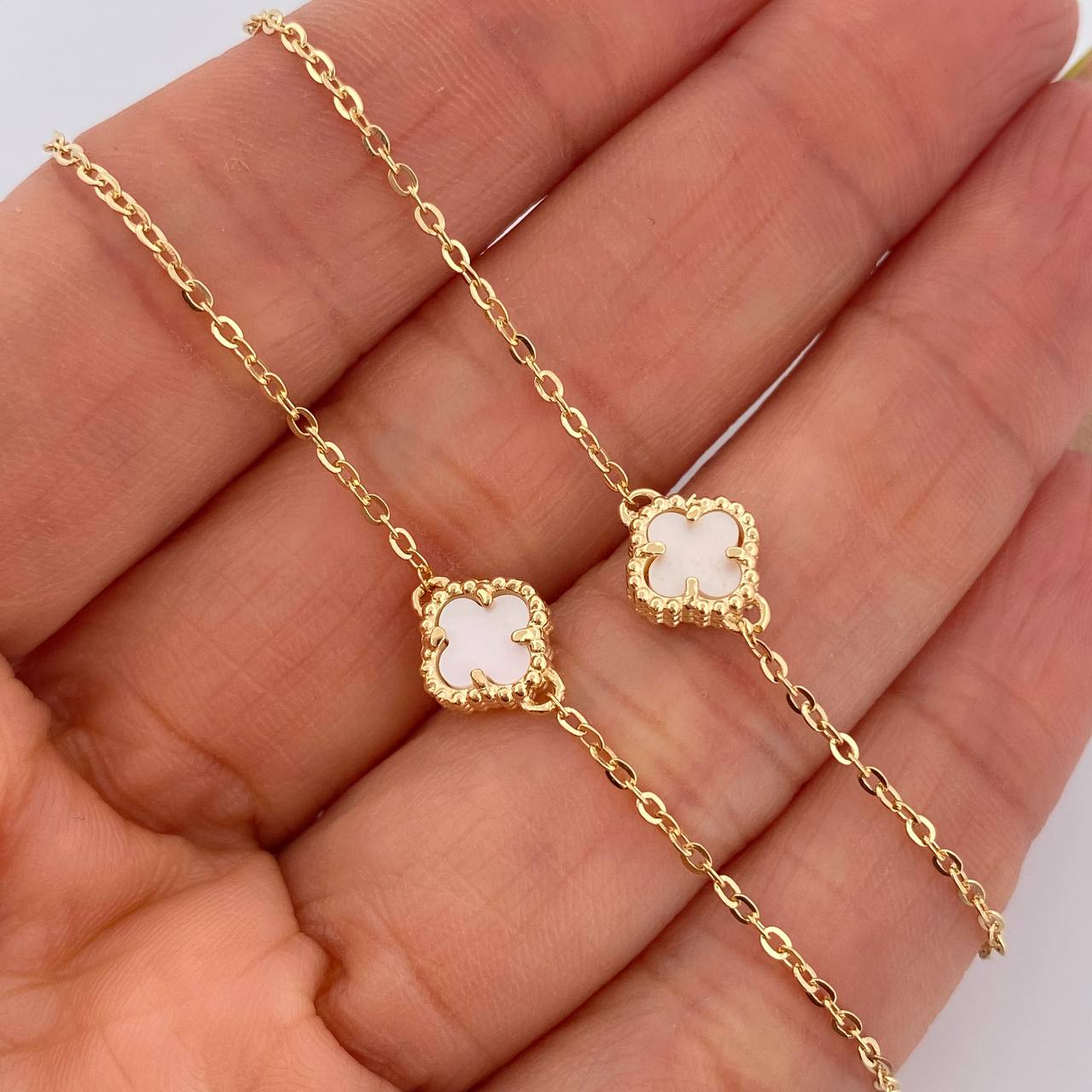 Classic Link Chain Clover 6.15gr / 19.7in / Nac.Esp. 18K Gold $